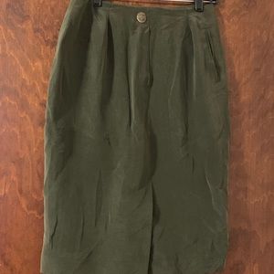 Vintage Forrest Green Pencil Skirt